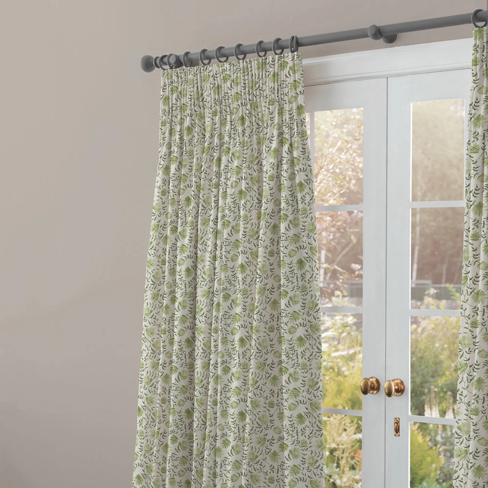 Elai Printed Cotton Fabric (By The Metre) Sage