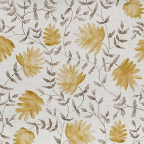 Elai Printed Cotton Fabric (By The Metre) Stone elegant table cloth  
