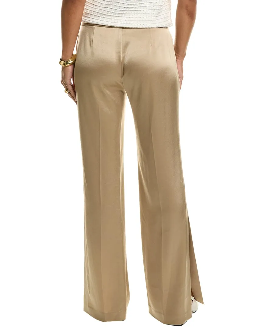 Elie Tahari Satin-Seitenschlitzhose