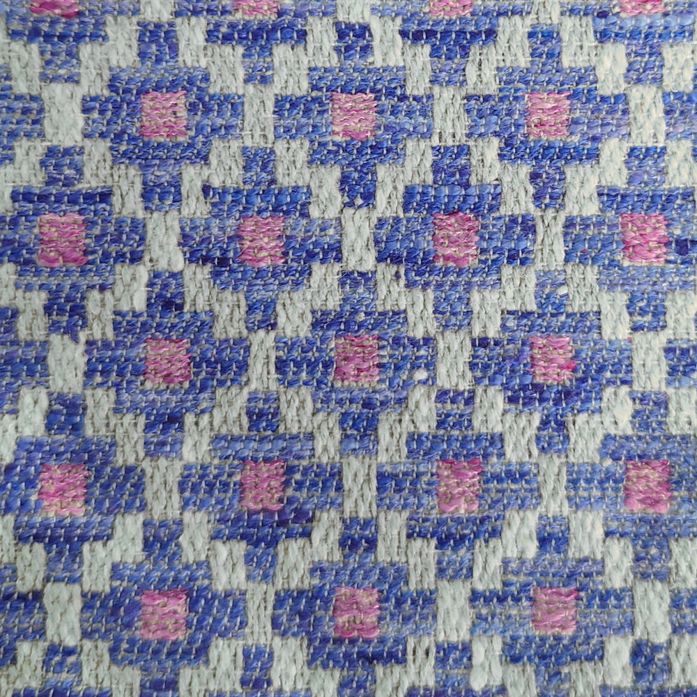 Elmore Woven Jacquard Fabric (By The Metre) Indigo elegant table cloth  