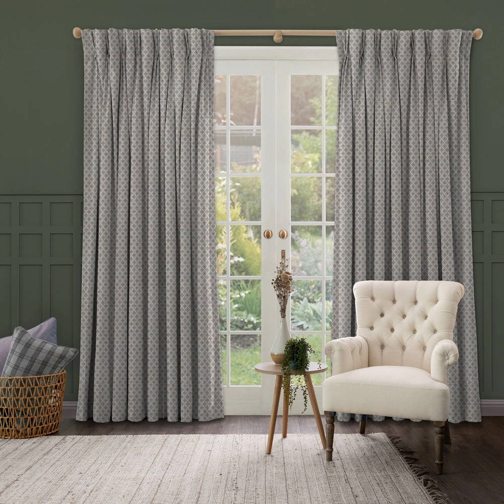 Elmore Woven Jacquard Fabric (By The Metre) Steel