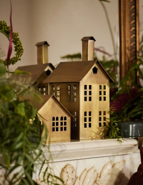 Elodie Mantel Houses (Set of 2) decorative tabletop item