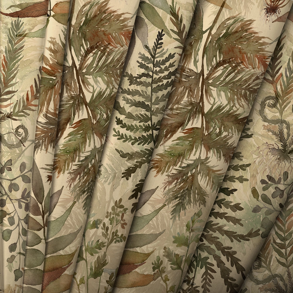 Elowen Printed Cotton Fabric (By The Metre) Mulberry