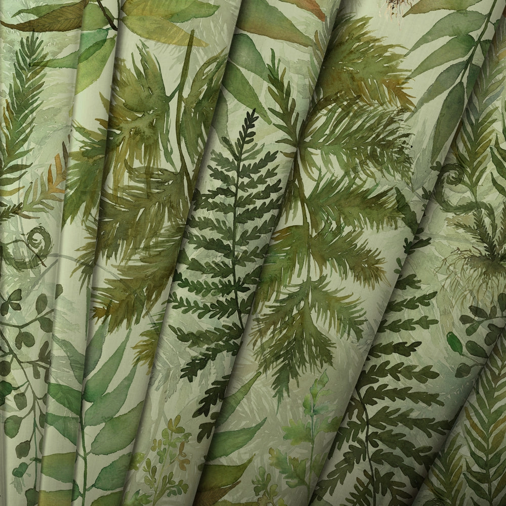 Elowen Printed Cotton Fabric (By The Metre) Sage