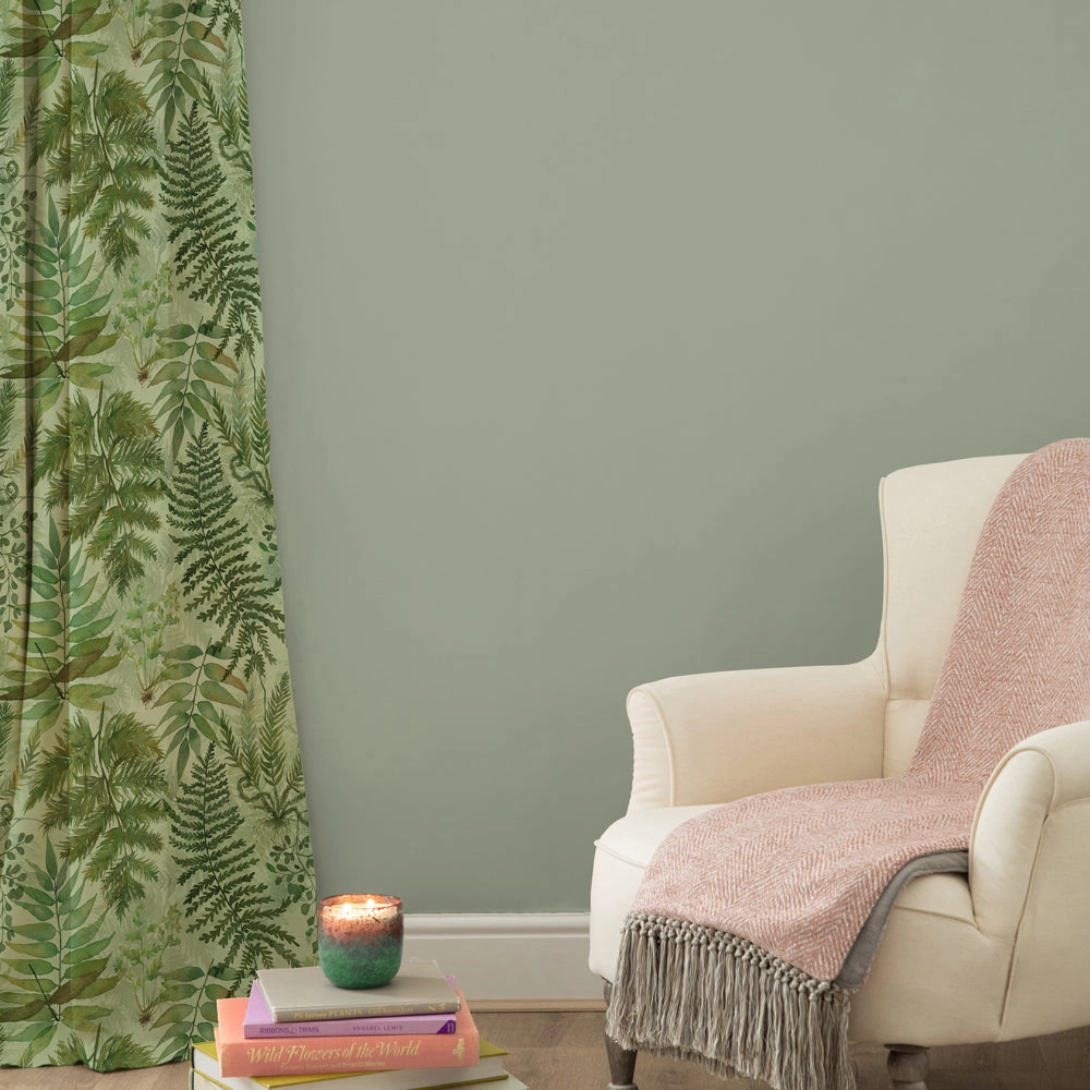 Elowen Printed Cotton Fabric (By The Metre) Sage