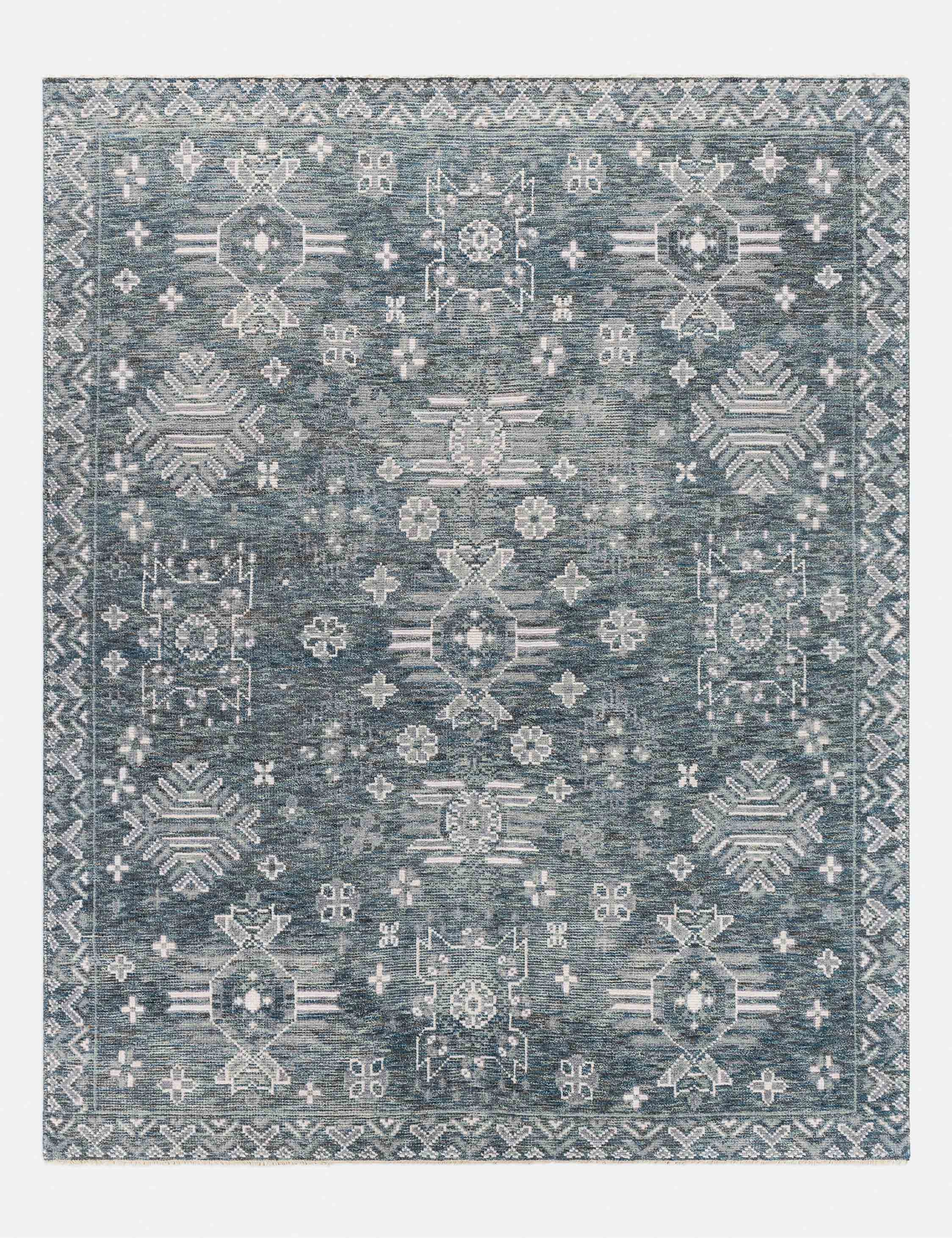 Elspeth Hand-Knotted Wool-Blend Rug trendy fashion rug