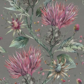 Elysium Printed Cotton Fabric (By The Metre) Onyx elegant table cloth  