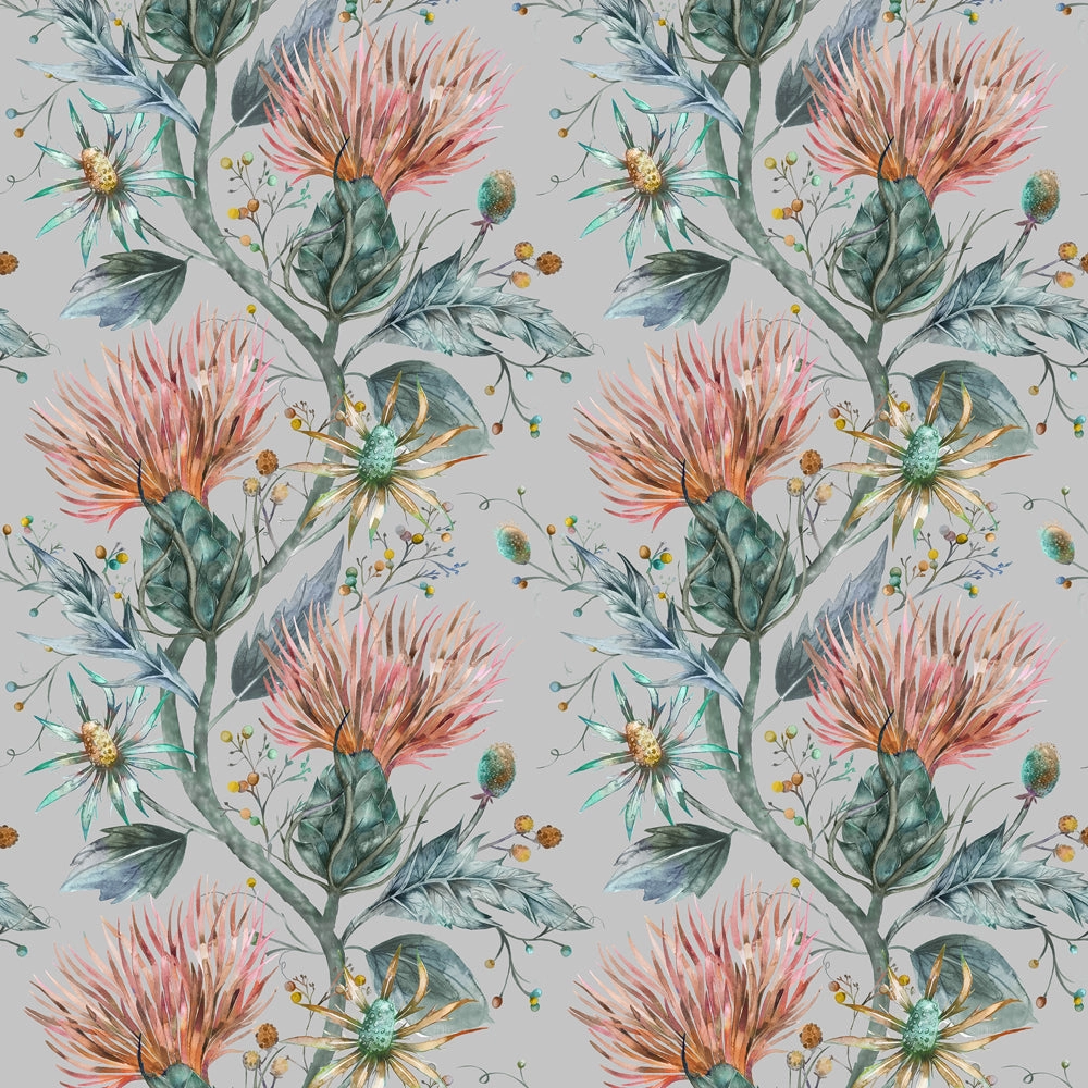 Elysium Printed Cotton Fabric (By The Metre) Sapphire
