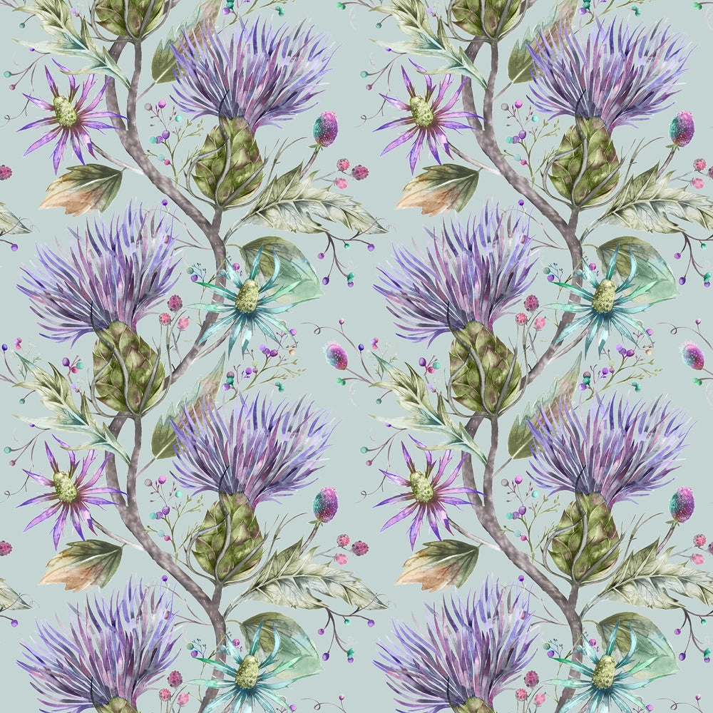 Elysium Printed Cotton Fabric (By The Metre) Violet