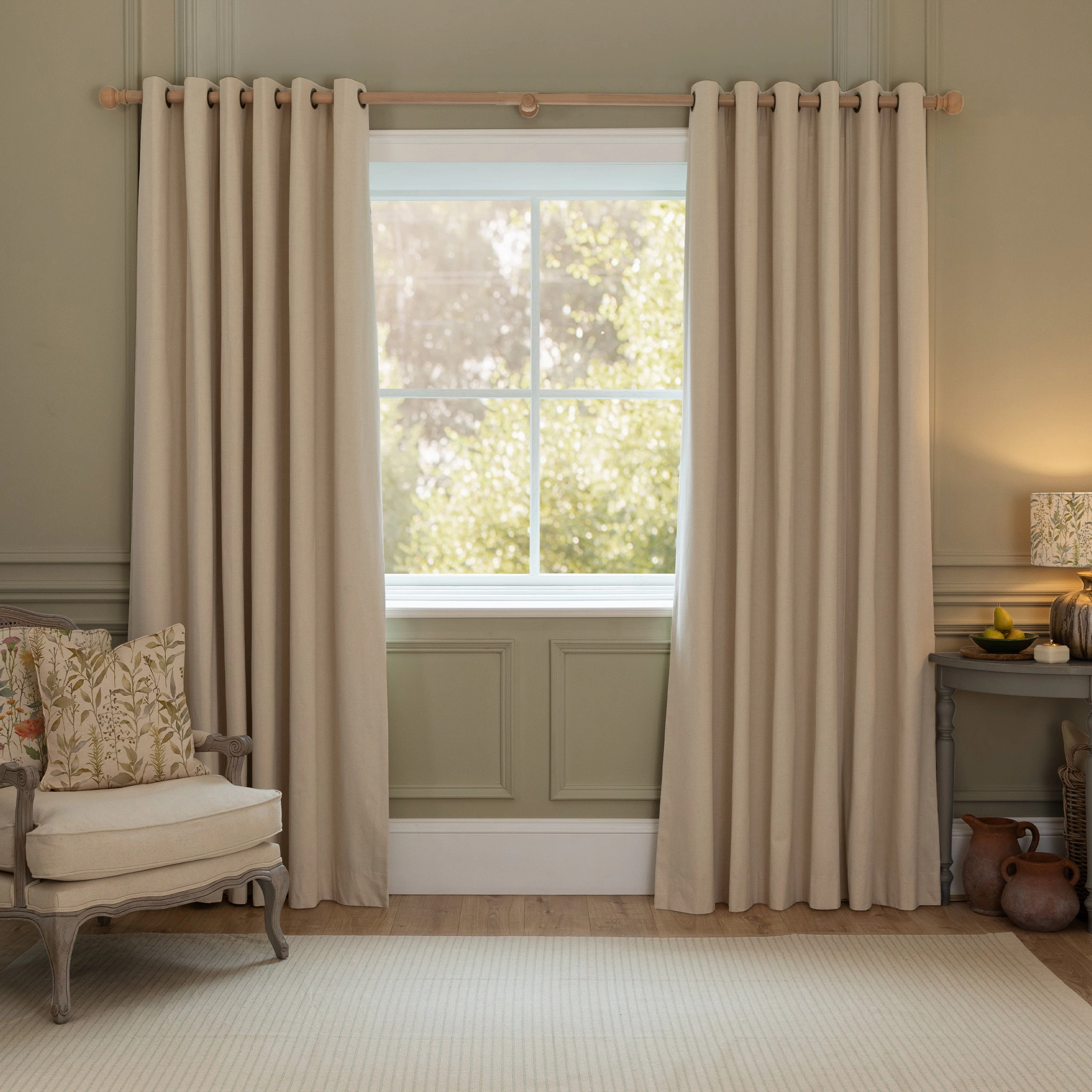 Elysium Printed Made to Measure Curtains Gold