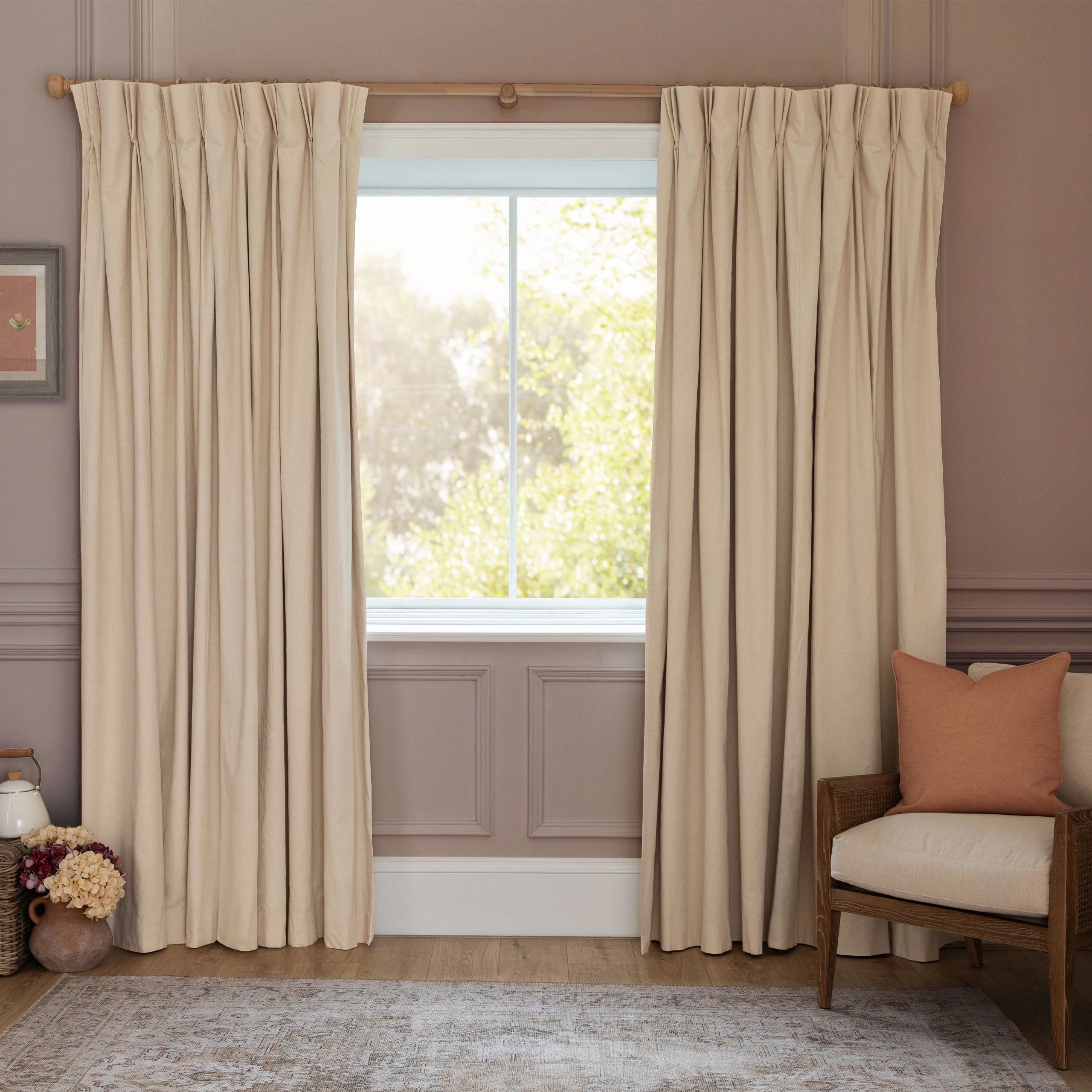 Elysium Printed Made to Measure Curtains Gold