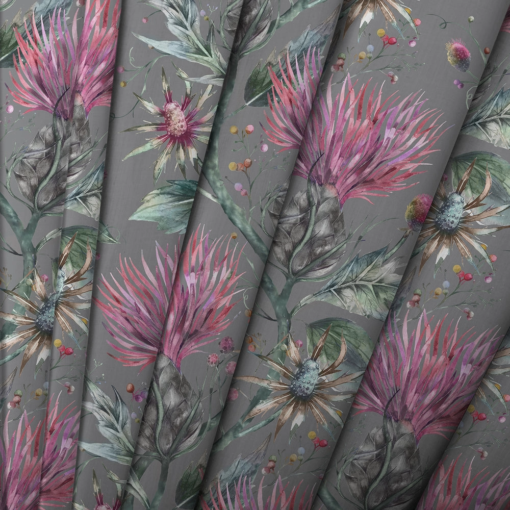 Elysium Printed Made to Measure Curtains Onyx