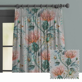 Elysium Printed Made to Measure Curtains Sapphire patterned fashion rug  