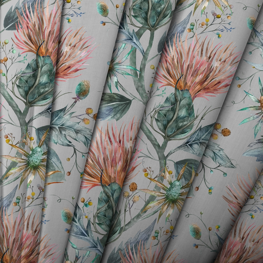 Elysium Printed Made to Measure Curtains Sapphire