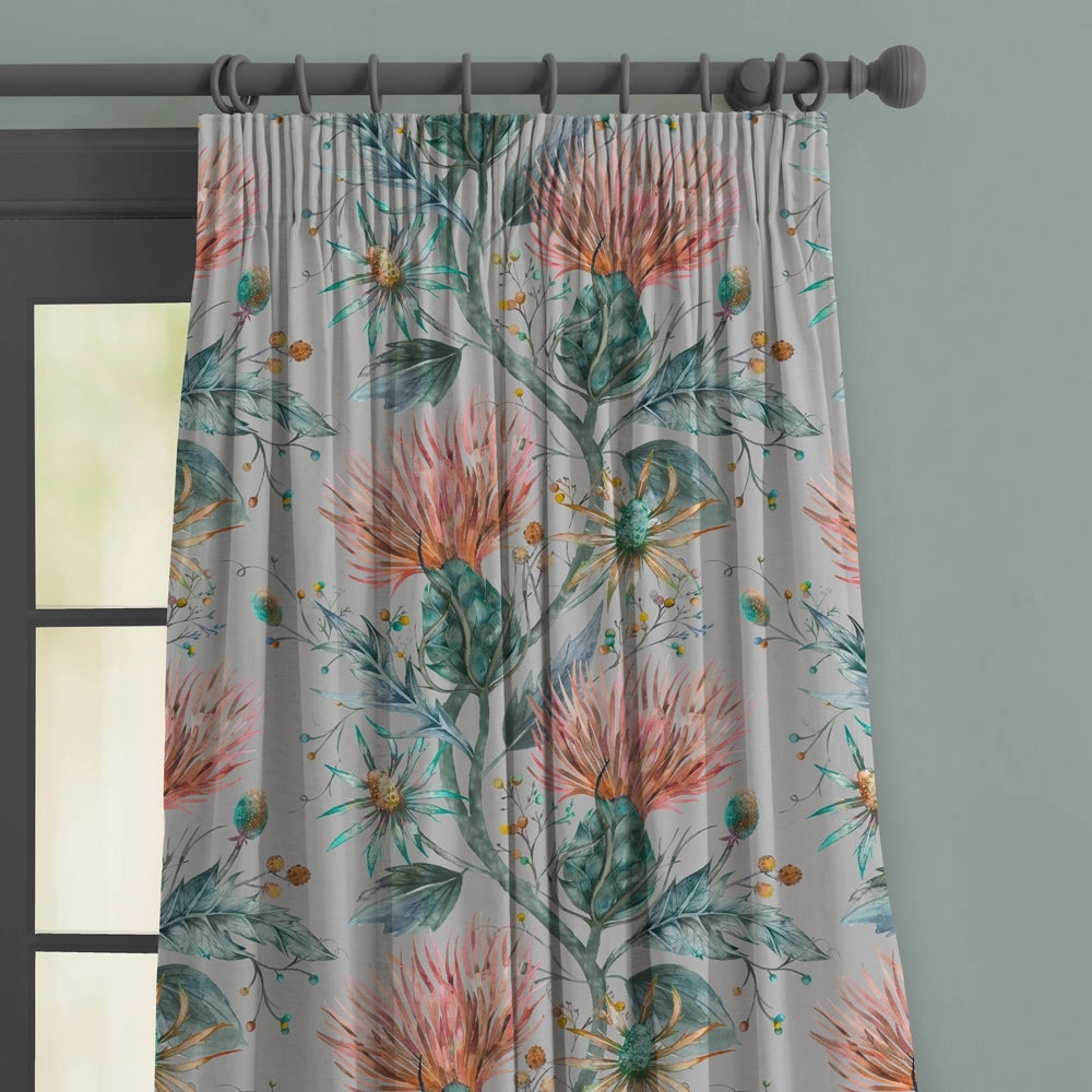 Elysium Printed Made to Measure Curtains Sapphire