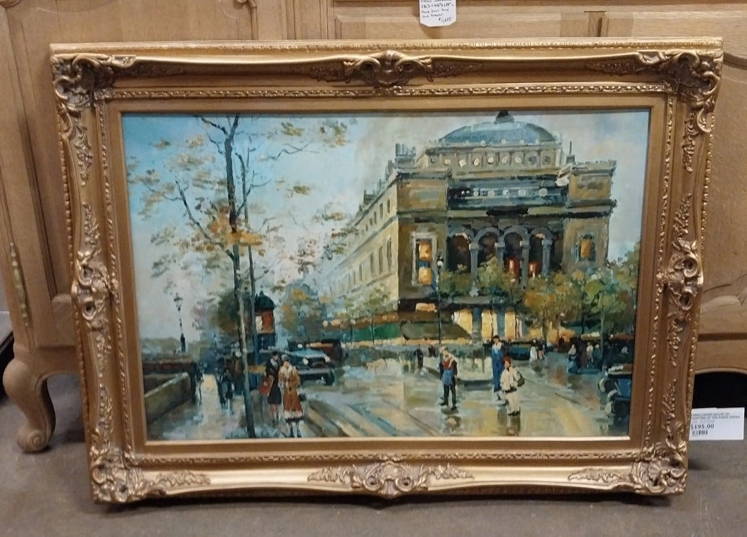 EMBELLISHED GICLEE OIL PAINTING OF THE PARIS OPERA classic mural painting