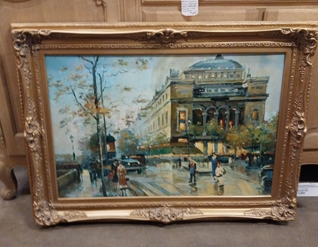 EMBELLISHED GICLEE OIL PAINTING OF THE PARIS OPERA