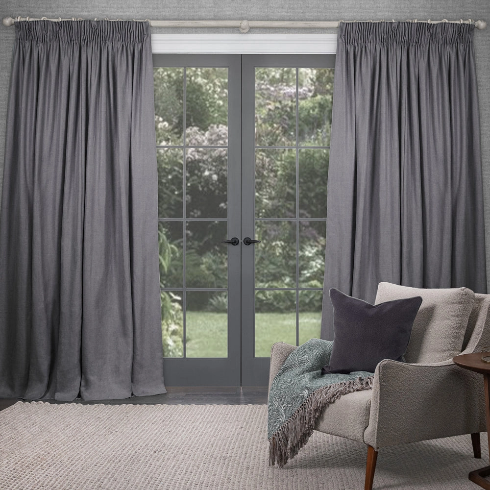 Emilio Woven Pencil Pleat Curtains Fossil patterned fashion rug  