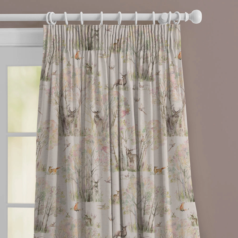 Enchanted Forest Printed Made to Measure Curtains Linen