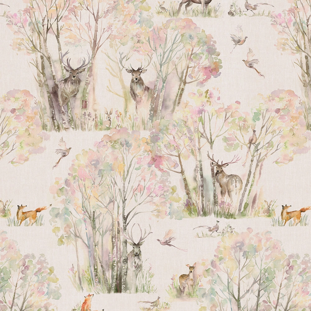 Enchanted Forest Printed Made to Measure Curtains Linen