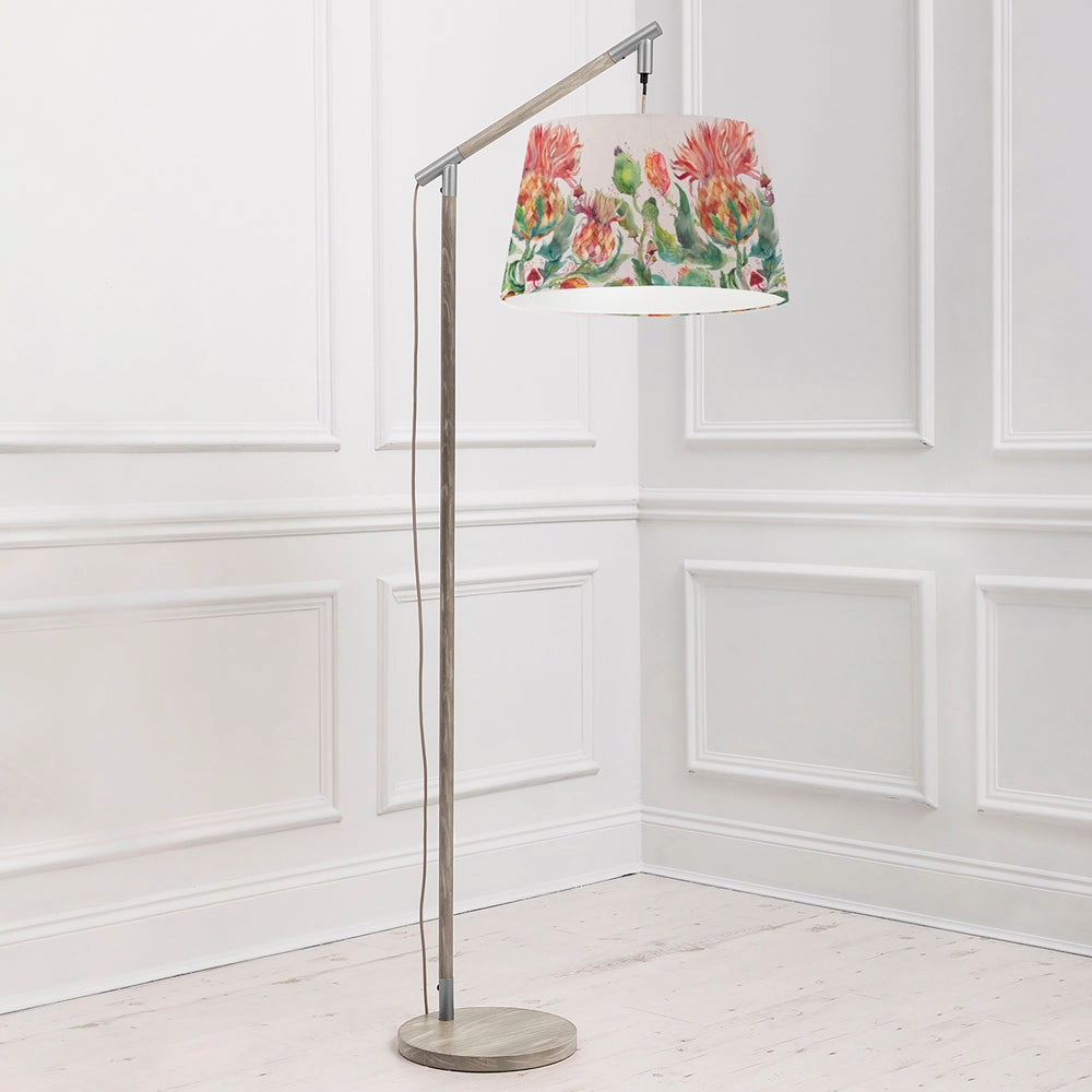 Enchanting Thistle Quintus Taper & Quintus Complete Floor Lamp Grey/Marigold