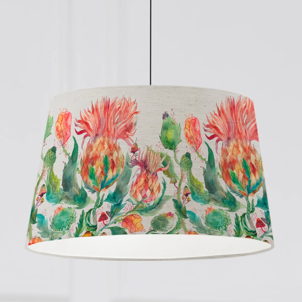 Enchanting Thistle Quintus Taper Lamp Shade Marigold patterned fashion rug  