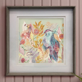 Ennerdale Forest Framed Print Nut/Harvest patterned fashion rug  