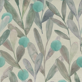 Enso Printed Cotton Fabric (By The Metre) Aqua elegant table cloth  