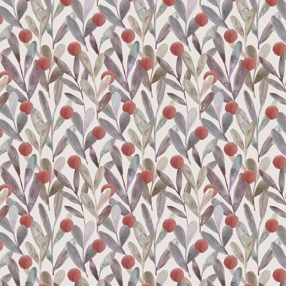 Enso Printed Cotton Fabric (By The Metre) Mulberry