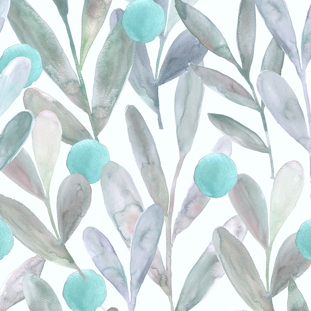 Enso Printed Made to Measure Curtains Aqua