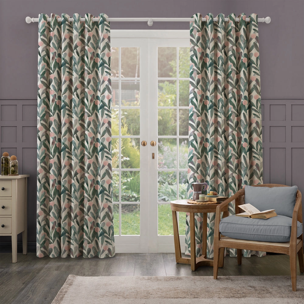 Enso Printed Made to Measure Curtains Granite