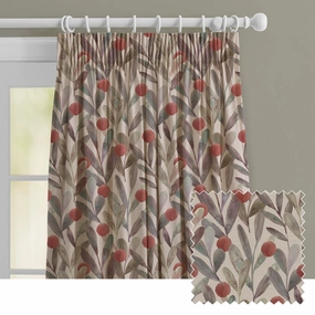Enso Printed Made to Measure Curtains Mulberry patterned fashion rug  
