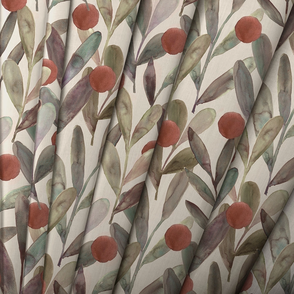 Enso Printed Made to Measure Curtains Mulberry