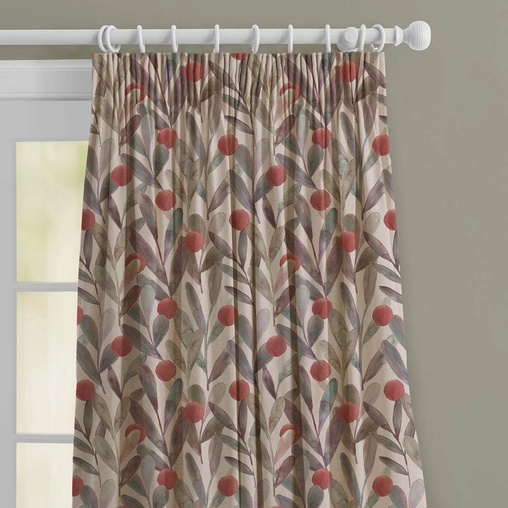 Enso Printed Made to Measure Curtains Mulberry