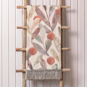 Enso Printed Throw Mulberry patterned fashion rug  