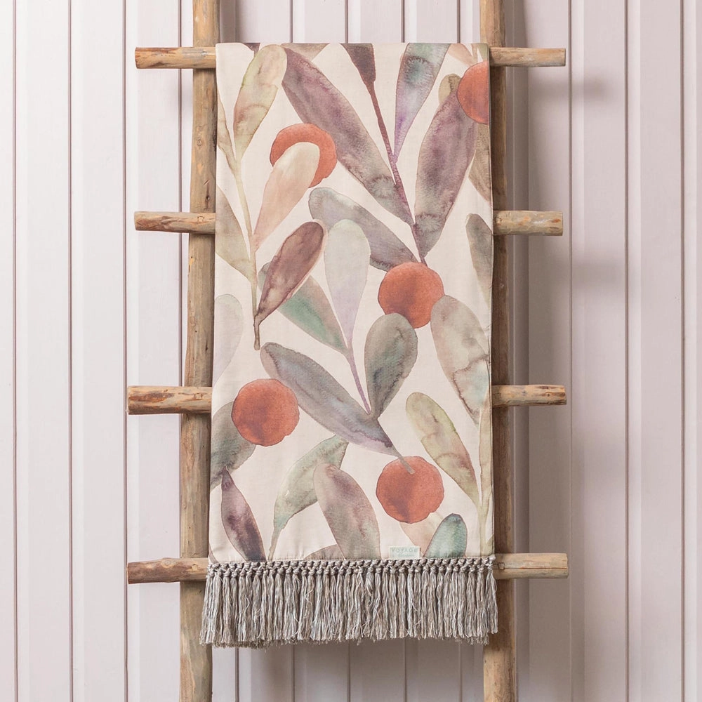 Enso Printed Throw Mulberry patterned fashion rug  