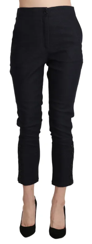 Ermanno Scervino High Waist Capri Cropped Baumwoll-Damenhose
