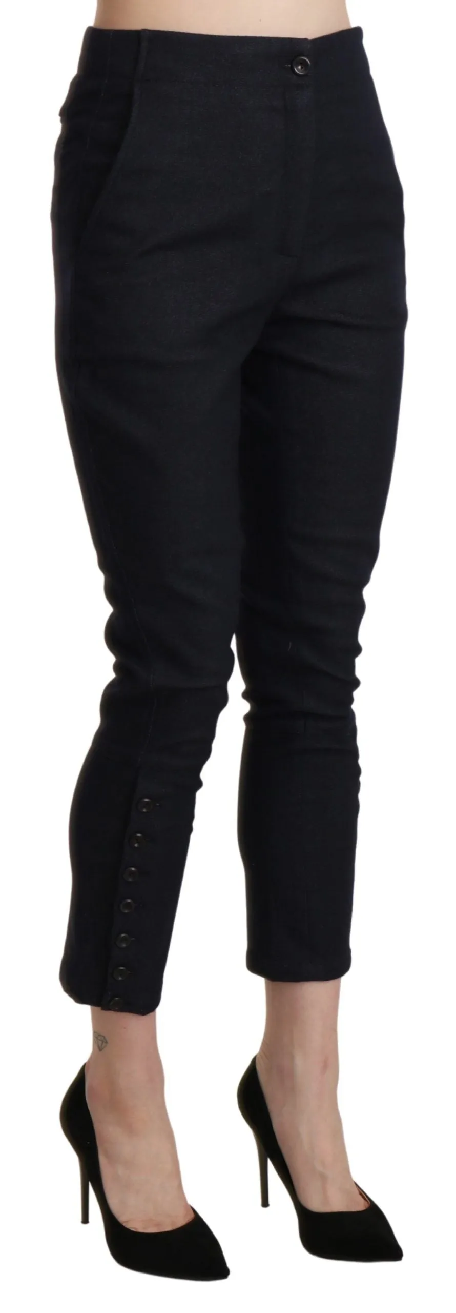 Ermanno Scervino High Waist Capri Cropped Baumwoll-Damenhose