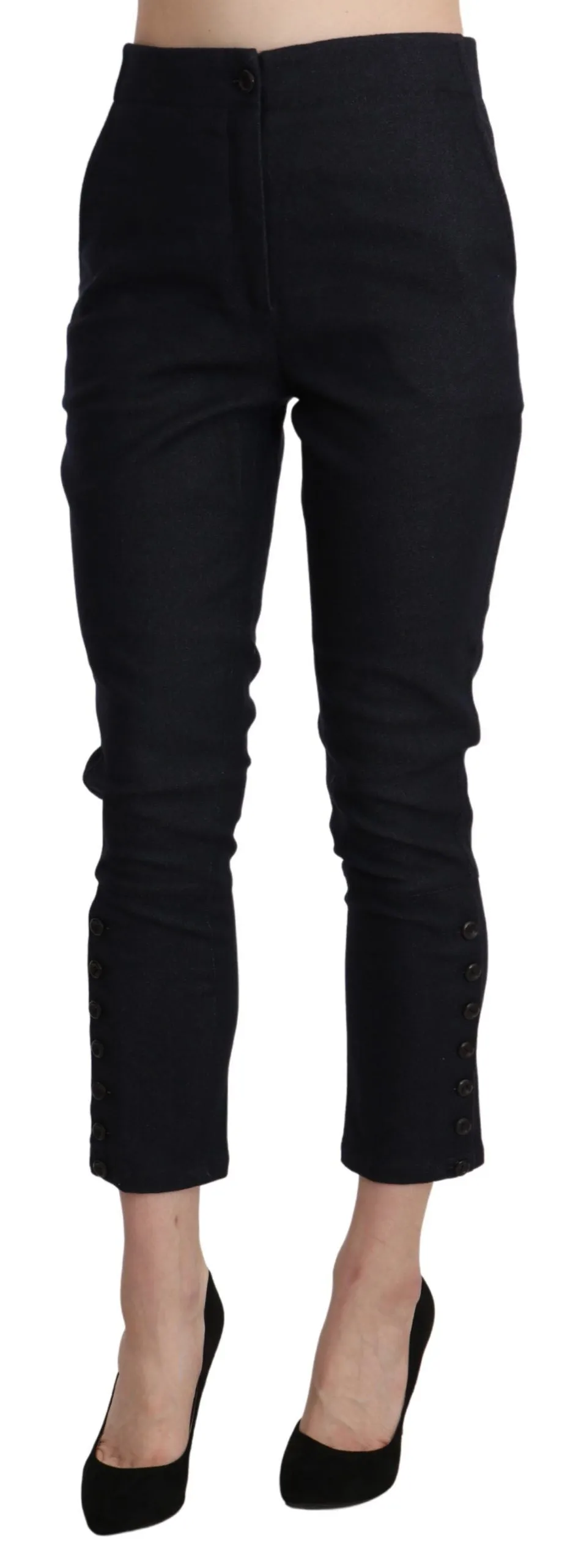 Ermanno Scervino High Waist Capri Cropped Baumwoll-Damenhose