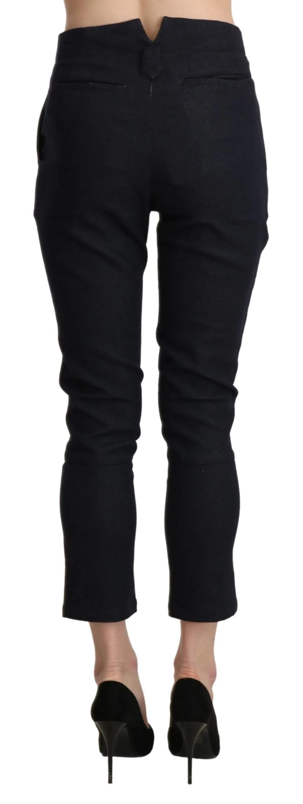 Ermanno Scervino High Waist Capri Cropped Baumwoll-Damenhose