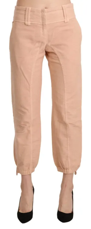 Ermanno Scervino Mid Waist Cropped Baumwollhose Damen