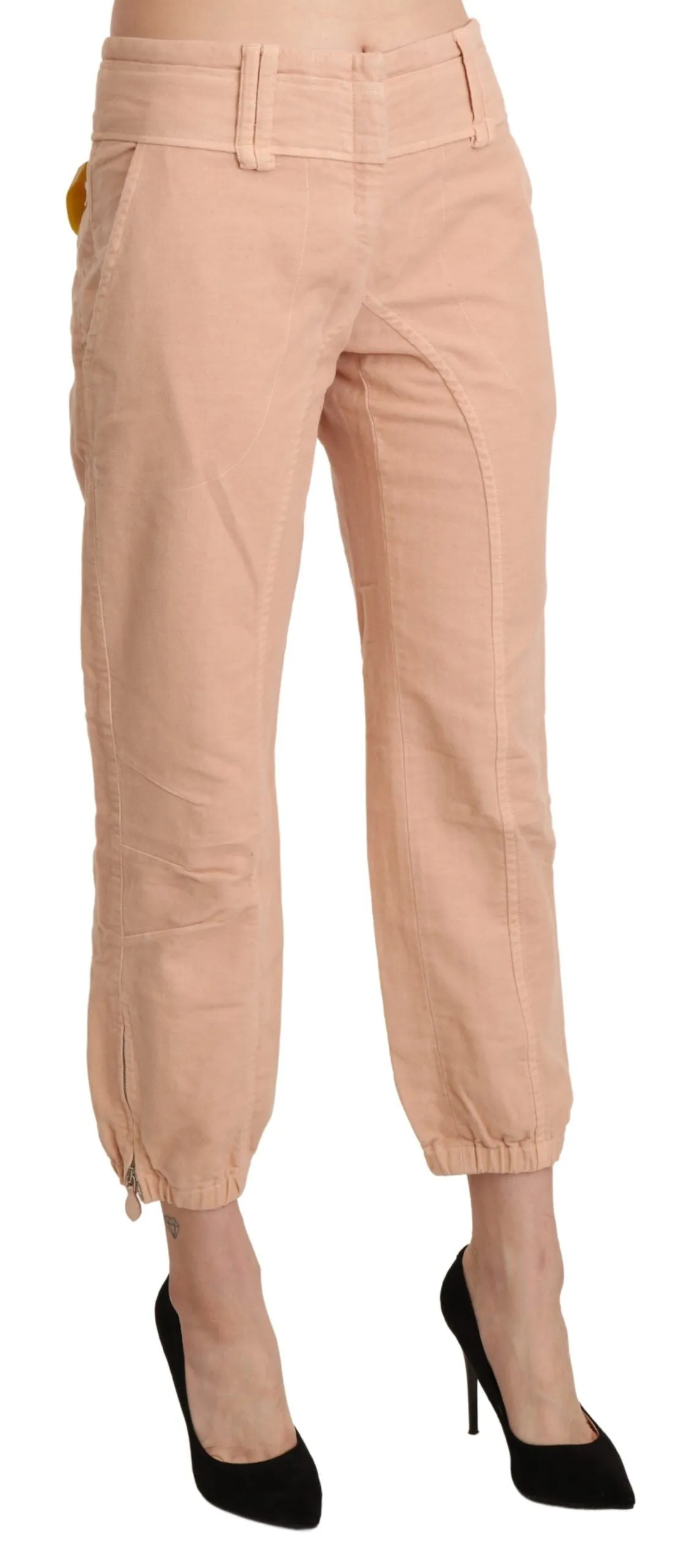 Ermanno Scervino Mid Waist Cropped Baumwollhose Damen