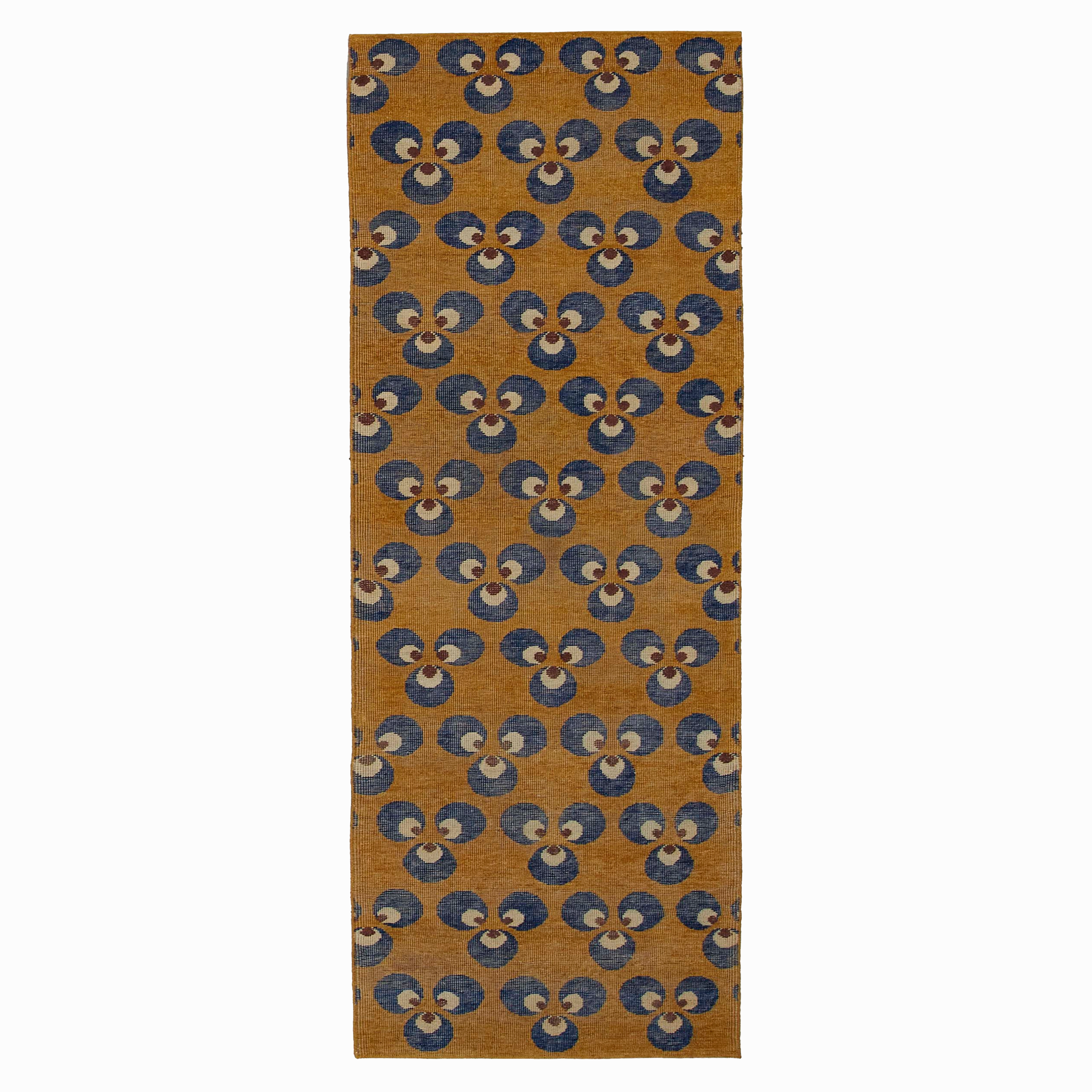 Esme Orange/Blue minimalist everyday rug