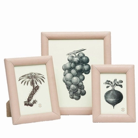Eton Full-Grain Leather Frame in Dusty Rose home display ornament