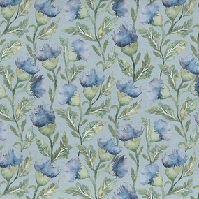 Ettrick Printed Cotton Fabric (By The Metre) Bluebell elegant table cloth  