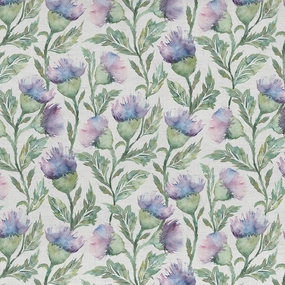 Ettrick Printed Cotton Fabric (By The Metre) Heather Cream elegant table cloth  