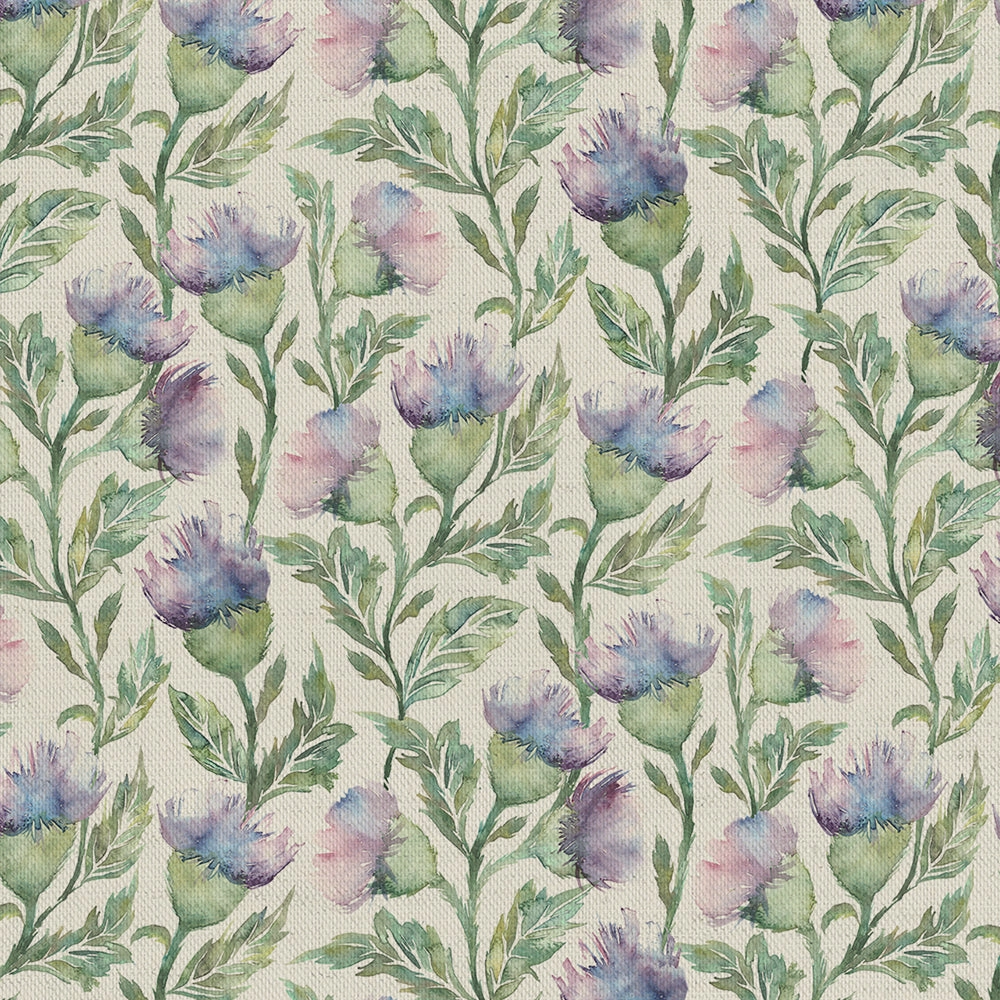 Ettrick Printed Cotton Fabric (By The Metre) Heather elegant table cloth  
