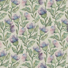 Ettrick Printed Cotton Fabric (By The Metre) Heather elegant table cloth  