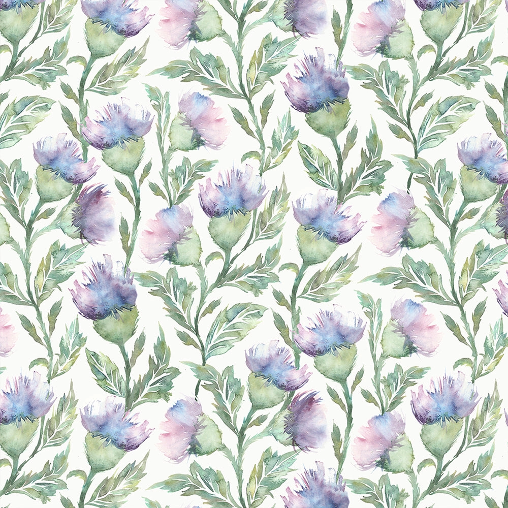 Ettrick Printed Made to Measure Curtains Heather Cream