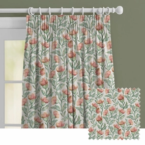 Ettrick Printed Made to Measure Curtains Rust Cream patterned fashion rug  
